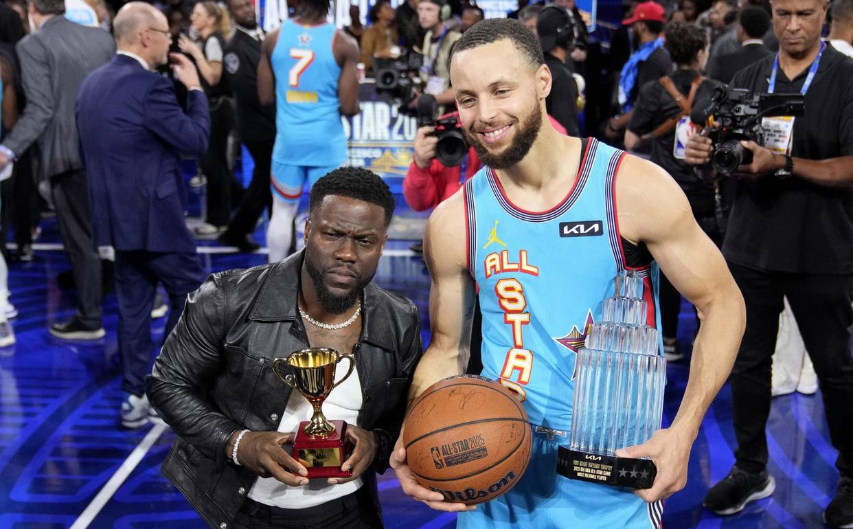 NBA巨星在全明星活动中吸引众人注目